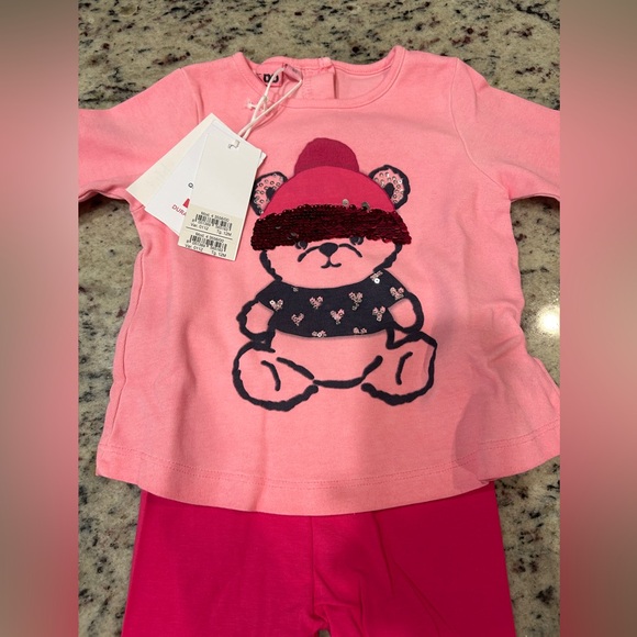 NWT IDO
Sequin Teddy Pajama Set in Pink SIZE 12 monthss - Picture 5 of 7